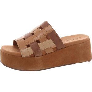 NEW LUCKY BRAND Leather Ulrich Platform Sandals Dusty Sand for women 252